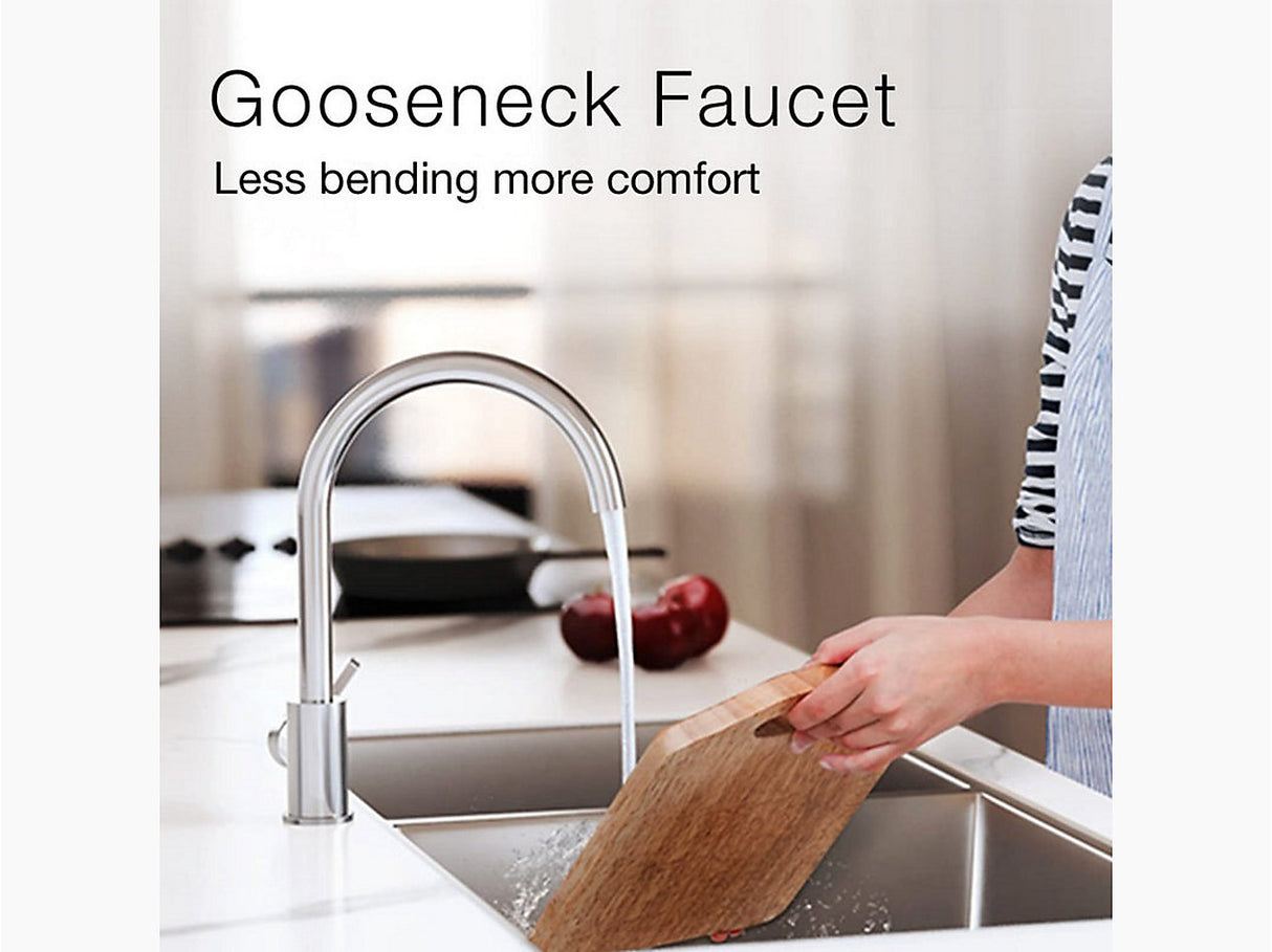 ATOM SWIVEL KITCHEN FAUCET UPRIGHT - KOHLER LUXURY -  ( POLISHED CHROME - LUXURY - 0x15 mm - 0inchX0.6inch )