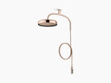 STATEMENT CEILING-MOUNT SINGLE-FUNCTION ICONIC DUAL SHOWER ARM WITH RAINHEAD AND HANDSHOWER - KOHLER LUXURY -  ( VIBRANT ROSE GOLD - LUXURY - 1975x550 mm - 79inchX22inch )