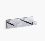 COMPLEMENTARY-SQUARE DOUBLE ROBE HOOK - KOHLER POPULAR -  ( POLISHED CHROME - POPULAR - 0x0 mm - 0inchx0inch )