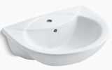 ODEON SEMI-RECESSED LAV 1 HOLE - KOHLER PREMIUM -  ( WHITE - PREMIUM - 0x0 mm - 0inchx0inch )