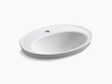 SELF RIMMING BASIN W/FAUCET HOLE - KOHLER POPULAR -  ( WHITE - POPULAR - 563x414 mm - 22.5inchX16.5inch )