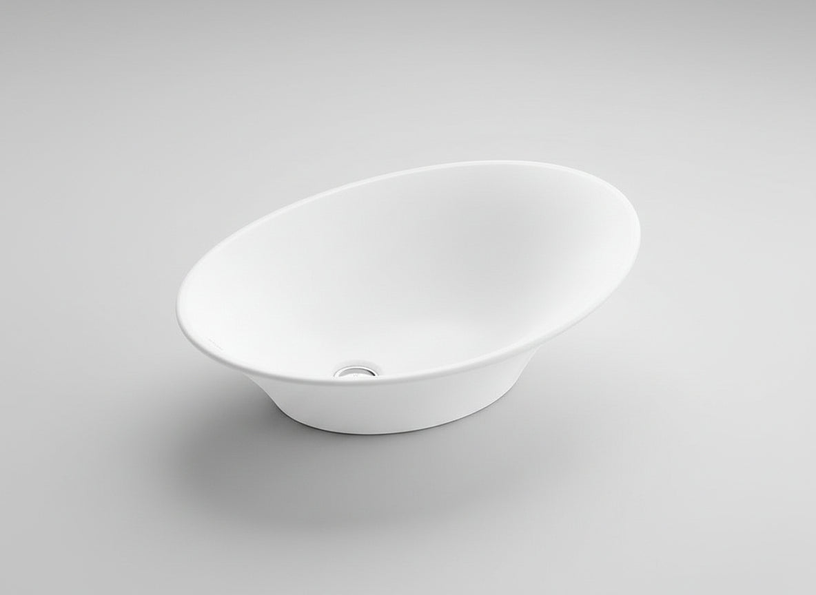 VEIL-COUNTER TOP W.BASIN W/O FAUCET HOLE - KOHLER PREMIUM -  ( WHITE - PREMIUM - 591x450 mm - 24inchX18inch )
