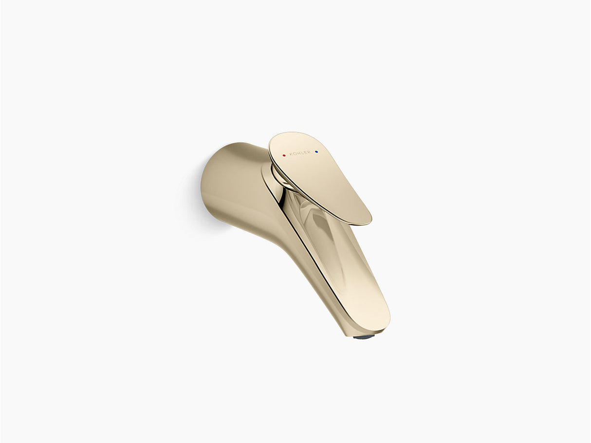 FLUENCE WALL-MOUNT BATH FAUCET (BIB COCK)- KOHLER PREMIUM -  ( VIBRANT FRENCH GOLD - PREMIUM - 0x15 mm - 0inchX0.5inch )