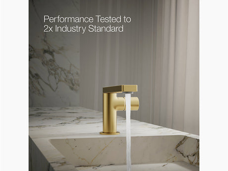 COMPOSED SINGLE-HANDLE FAUCET, CYLINDER - KOHLER LUXURY - ( VIBRANT BRUSHED MODERNE BRASS - LUXURY - 0x15 mm - 0inchX0.5inch )