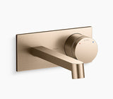 COMPONENTS WALL-MOUNT BATHROOM SINK FAUCET WITH ROW SPOUT AND OYL HANDLE, 16.0 LPM - KOHLER LUXURY -  ( BRUSHED BRONZE - LUXURY - 0x0 mm - 0inchX0inch )