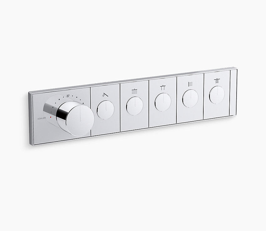 ANTHEM RECESSED MECH THERM/CONT 5OUT - KOHLER LUXURY -  ( POLISHED CHROME - LUXURY - 0x15 mm - 0inchX0.5inch )