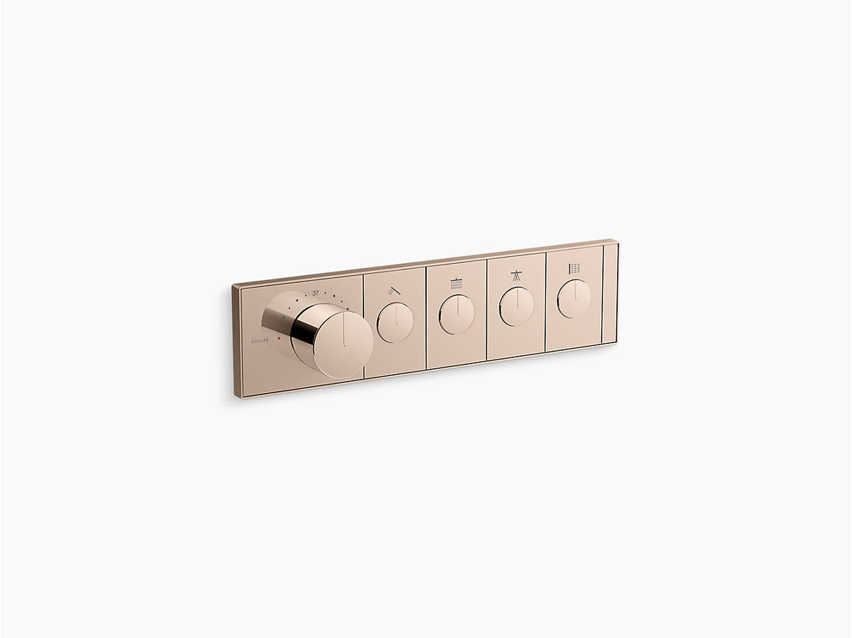 ANTHEM RECESSED EXPOSED PART MECH THERM/CONT 2IN/4OUT - KOHLER LU XURY-  ( ROSE GOLD - LUXURY - 0x0 mm - 0inchx0inch )