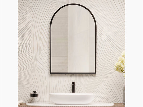 ESSENTIAL ARCH FRAMED MIRROR - KOHLER POPULAR -  ( MATT BLACK - POPULAR - 800x500 mm - 32inchX20inch )