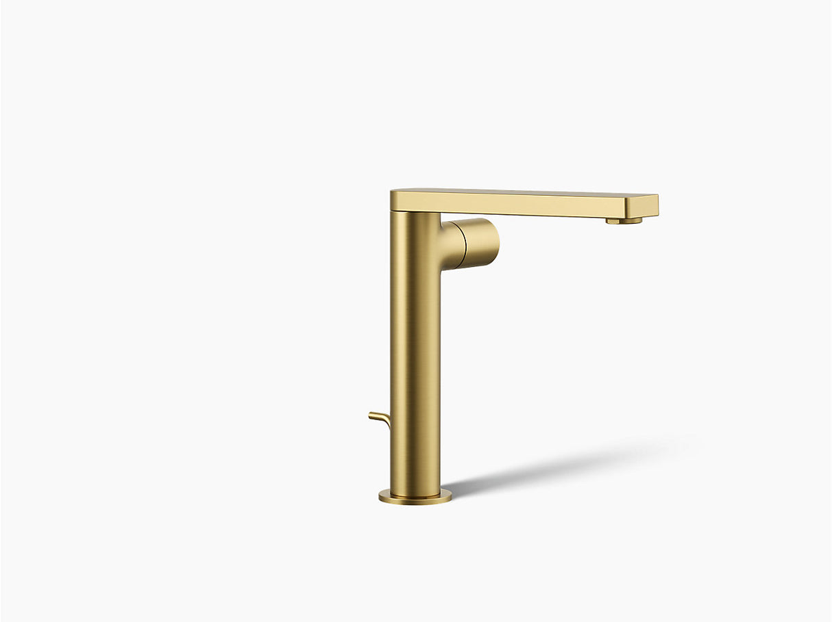 COMP TALL BATHROOM FAUCET W/PURE HANDLE - KOHLER LUXURY - ( VIBRANT BRUSHED MODERNE BRASS - LUXURY - 0x15 mm - 0inchX0.5inch )