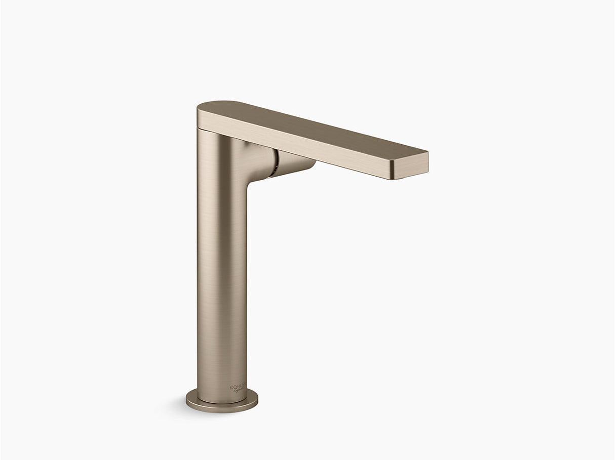 COMPOSED SINGLE HANDLE TALL LAVATORY FAUCET-SIDE HANDLE - KOHLER LUXURY -  ( VIBRANT BRUSHED BRONZE - LUXURY - 0x15 mm - 0inchX0.5inch )