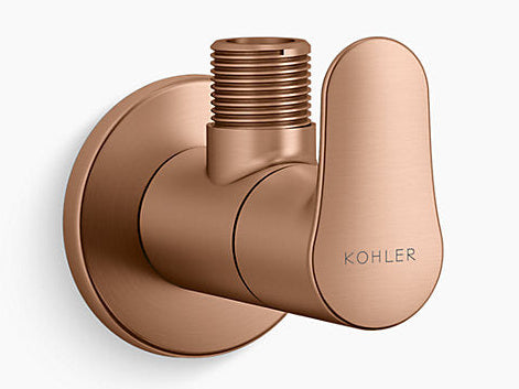 JULY-ANGLE VALVE W/FLANGE - KOHLER POPULAR - (VIBRANT BRUSHED ROSE GOLD - POPULAR - 0x15 mm - 0inchX0.50inch)