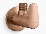 JULY-ANGLE VALVE W/FLANGE - KOHLER POPULAR - (VIBRANT BRUSHED ROSE GOLD - POPULAR - 0x15 mm - 0inchX0.50inch)
