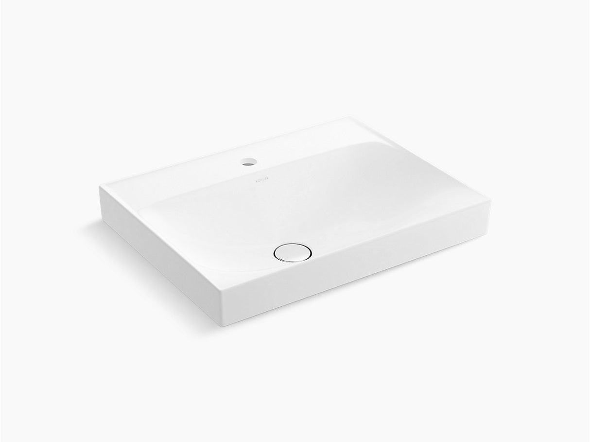 BRINK VESSEL W/DECK 600MM - KOHLER PREMIUM -  ( WHITE - PREMIUM - 600x460 mm - 24inchX16.4inch )