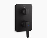 ALEO-3 WAY DIV AQUA TURBO 360 TRIM - KOHLER PREMIUM -  ( MATT BLACK - PREMIUM - 0x15 mm - 0inchX0.5inch )