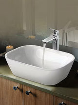SPAN SQUARE-COUNT TOP WASH  W/O FAU HOLE - KOHLER POPULAR -  ( WHITE - POPULAR - 480x340 mm - 19inchX14inch )