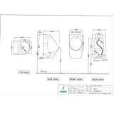 URINAL WITH SPREADER AND FIXING ACCESSORIES SET - JAQUAR SWARE - ( WHITE - URINAL - 330x400 mm - 13.2inchX16inch )