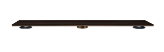 SHOWER LINEAR DRAIN CENTRE OUTLET - AUGA -  ( GUN METAL -  - 900x50 mm - 36inchX2inch )