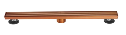 SHOWER LINEAR DRAIN CENTRE OUTLET - AUGA - (ROSE GOLD -  - 900x50 mm - 36inchX2inch)
