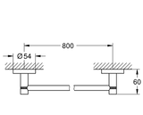 ESSENTIALS TOWEL RAIL 800MM - GROHE -  ( BRUSHED HARD GRAPHITE - G5 - ESSENTIALS - 0x800 mm - 0inchX32inch )