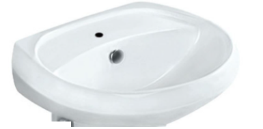 WASH BASIN WALL MOUNTED - JAQUAR SWARE -  ( WHITE - SOLO - 530x440 mm - 21inchX17.5inch )