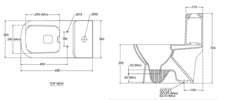 E.W.C ELEMENT ONE-PIECE S-TRAP 100MM - HINDWARE -  ( STAR WHITE - ITALIAN - 0x0 mm - 0inchx0inch )