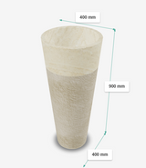 FREE STANDING CREAM STONE BASIN(H-36  ) - AQUANT -  ( TRAVERTINE MARBLE(INDONESIA) -  - 400x400 mm - 16inchX16inch )