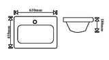 GERMA TR 3333 Wash Basin with Cabinet Combo