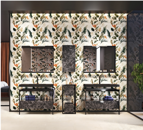 BOTANICAL DECOR 4 - INDIAN TILES -  (  - TROPICAL - 1200x600 mm - 48inchX24inch )