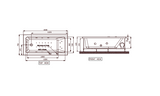 WHIRLPOOL COMBI SYSTEM - JAQUAR WELLNESS -  ( WHITE - FONTE - 1500x750 mm - 60inchX30inch )