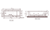 WHIRLPOOL COMBI SYSTEM - JAQUAR WELLNESS - ( WHITE-FONTE-1700x750x420 mm - 68X30x17inch )