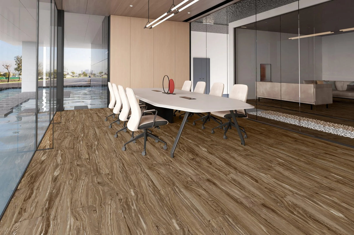 PEARSIAN WOOD NATURAL  - CREANZA -  (  - CARVING MATT - 1200x200 mm - 48inchX8inch )
