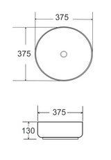 CERAMIC TABLE TOP WASH BASIN - BETTER LIVING -  (  - DOT - 375x375 mm - 15inchX15inch )
