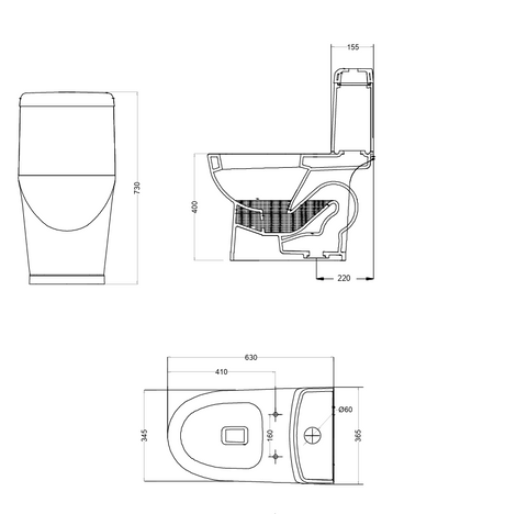 EWC ONE PIECE ACE W/SEAT COVER - HINDWARE -  ( STAR WHITE - ACE - 630x365 mm - 25.2inchX14.6inch )
