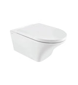 WALL HUNG RIMLESS WC W/S.COVER & ACC.( BOLT DISTANCE 7INCH)- ARTIZE SWARE -  ( WHITE - CONFLUENCE - 540x360 mm - 14.4inchX0inch )