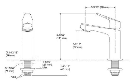 APT CURV PILLAR TAP - KOHLER POPULAR -  ( CHROME - POPULAR - 0x0 mm - 0inchx0inch )