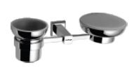 VANTAGE JOINT SOAP DISH WITH TUMBLER - BETTER LIVING -  ( CHROME - VANTAGE CHAKOR SERIES - 0x600 mm - 0inchX0inch )