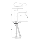 SINGLE LEVER BASIN MIXER WITHOUT POPUP WASTE - JAQUAR FAUCETS -  ( BLACK MATT - VIGNETTE PRIME - 0x15 mm - 0inchX0.5inch )