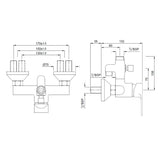 SINGLE LEVER SHOWER MIXER - JAQUAR FAUCETS -  ( BLACK MATT - VIGNETTE PRIME - 0x15 mm - 0inchX0.5inch )