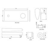 EXP PARTS FOR CON BASIN MIXER & (W/M)  - JAQUAR FAUCETS -  ( BLACK MATT - VIGNETTE PRIME - 0x15 mm - 0inchX0.5inch )