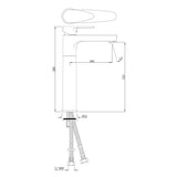 S.L. B/MIXER 150MM EXTD BRAIDED PIPES - JAQUAR FAUCETS -  ( CHROME - VIGNETTE PRIME - 0x15 mm - 0inchX0.6inch )