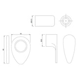 EXPOSED PART KIT OF CONCEALED STOP COCK & FLUSH COCK - JAQUAR FAUCETS - (BLACK CHROME - VIGNETTE PRIME - 0x15 mm - 0inchX0.5inch)