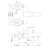 S.L. WALL MIXER - JAQUAR FAUCETS -  ( CHROME - VIGNETTE PRIME - 0x15 mm - 0inchX0.5inch )