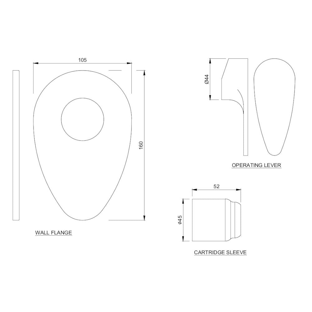 SINGLE LEVER EXPOSED PARTS KIT OF DEUSCH MIXER - JAQUAR FAUCETS -  ( STAINLESS STEEL - VIGNETTE PRIME - 0x15 mm - 0inchX0.5inch )