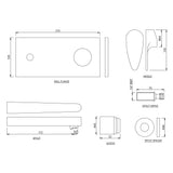 EXP PARTS KIT FOR SINGLE LIVER BASIN/MIX - JAQUAR FAUCETS -  ( STAINLESS STEEL - VIGNETTE PRIME - 0x15 mm - 0inchX0.5inch )