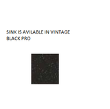 QUARTZ SINK 1.0 BOWL W/O DRAIN BOARD (DEPTH 8INCH) LIVIA LARGE - NIRALI -  ( VINTAGE BLACK - QUARTZ ELITE RANGE - 595x450 mm - 24inchX18inch )