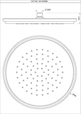 OVERHEAD SHOWER 300MM ROUND SHAPE - ARTIZE FAUCET -  ( CHR - VIC - 0x0 mm - 0inchx0inch )