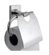 VANTAGE PAPER HOLDER WITH FLAP - BETTER LIVING -  ( MATT BLACK - VANTAGE RHOMBUS MATT BLACK SERIES - 0x0 mm - 0inchX0inch )