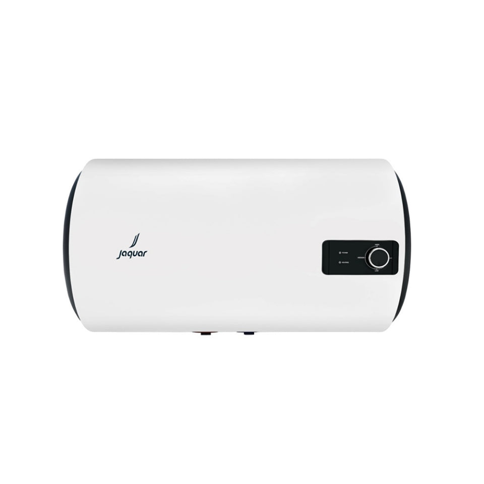 VERSA HORIZONTAL MANUAL STORAGE WATER HEATER 35 LTR 2 KW - JAQUAR GEYSERS -  ( WHITE - VERSA HORIZONTAL - 675 x 400 x 375 mm - 27inchX16inchX15inch )