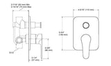 AT230 RECESSED BATH & SHOWER TRIM - KOHLER POPULAR -  ( POLISHED CHROME - POPULAR - 0x40 mm - 0inchX1.6inch )