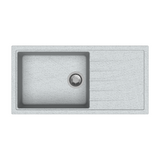 QUARTZ 1.0 BOWL WITH DRAINBOARD(DEPTH 8INCH) - CARYSIL -  ( GRANITE CRATER - VIVALDI - 914.4x457.2 mm - 36inchX18inch )